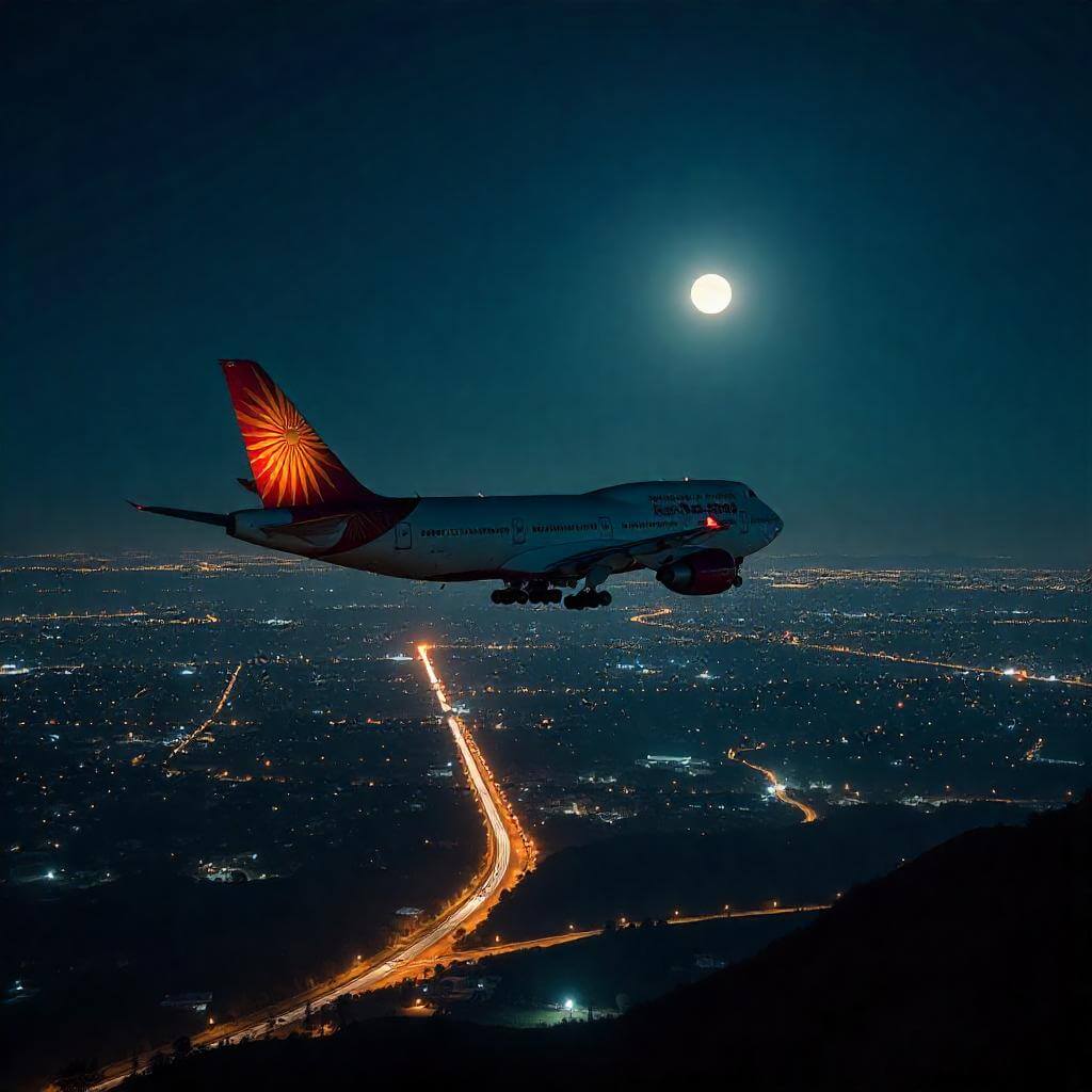 Air India A350 aircraft takes off, symbolizing the airline's global 2025 transformation